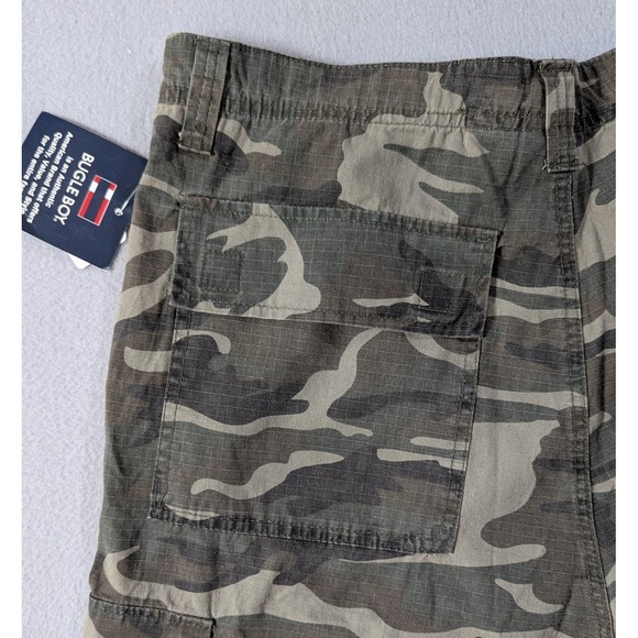 Y2K Bugle Boy Est 1977 Cargo Shorts Size 36 (tag 38) Mens NWT Camo Rip‎ Stop - Picture 6 of 8